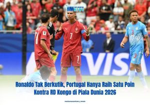 Ronaldo Tak Berkutik, Portugal Hanya Raih Satu Poin Kontra RD Kongo di Piala Dunia 2026